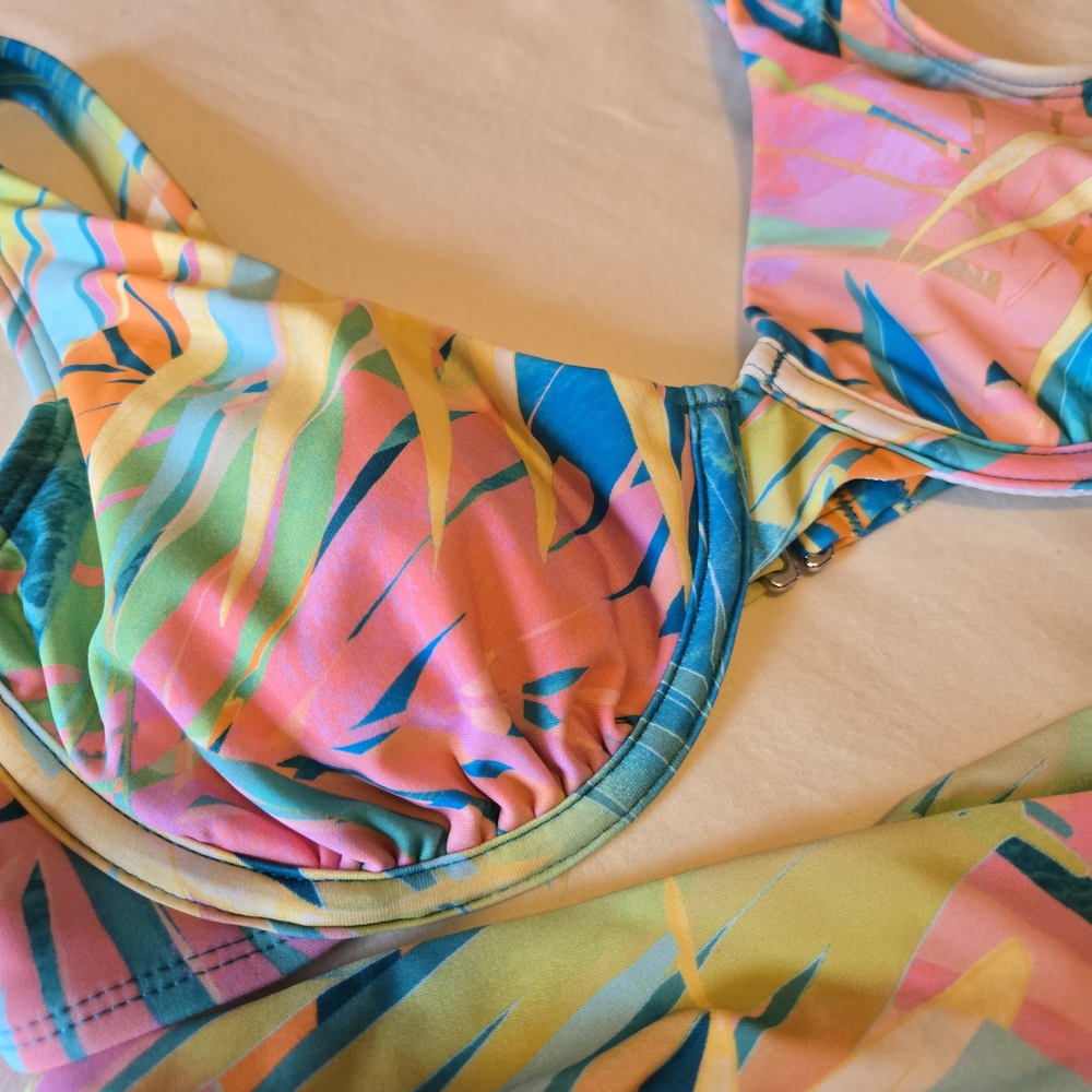 Colorful Tropical Bikini Top